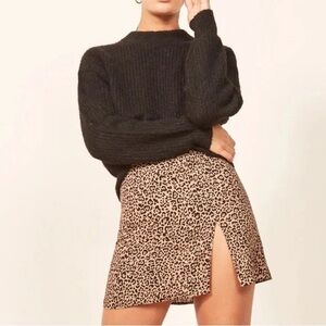 Reformation: Margot Skirt in Leopard Print